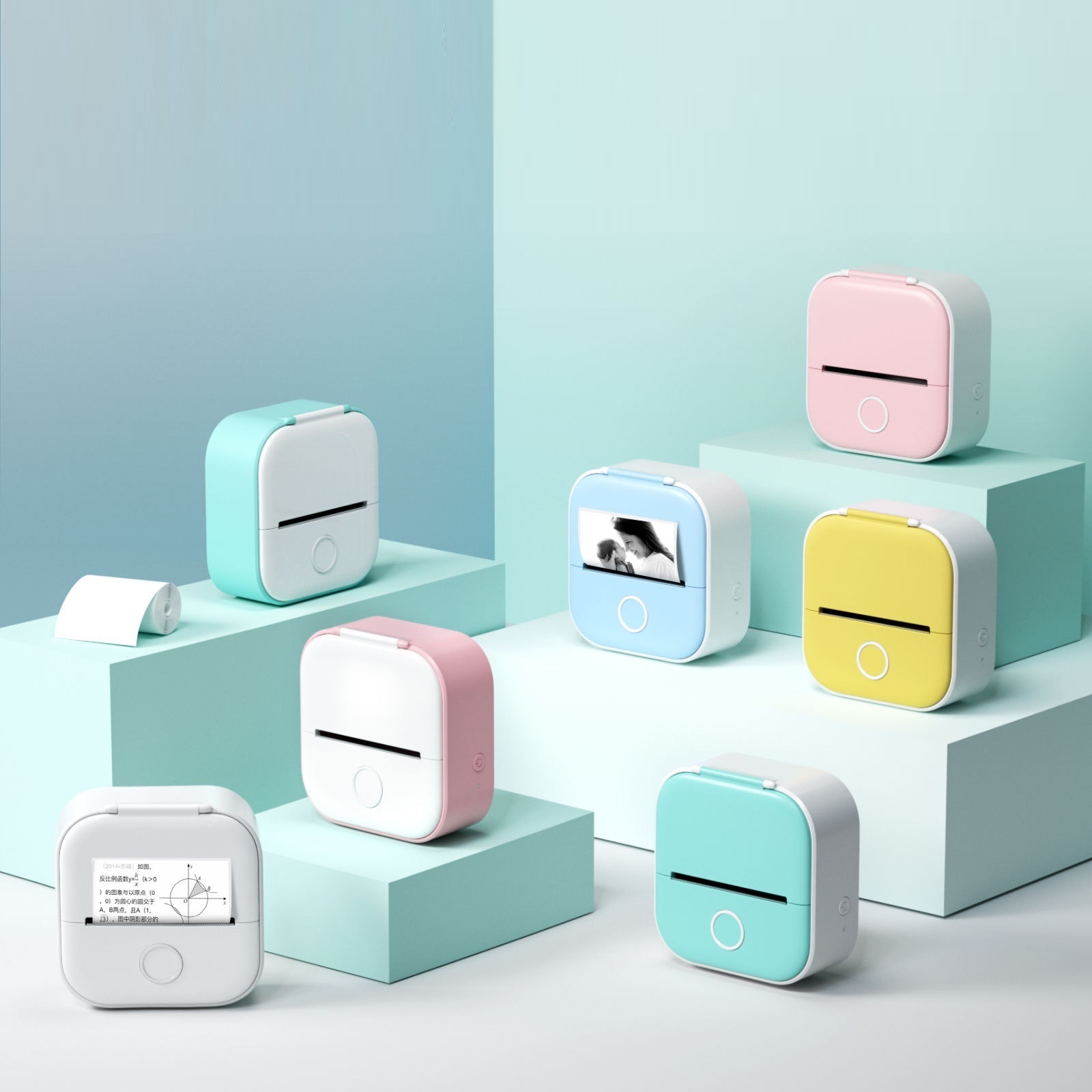 Portable Mini Thermal Label Printer Home Photo Printer Student Wrong Question Printer Bluetooth-compatible Mini Label Printer Price Tag