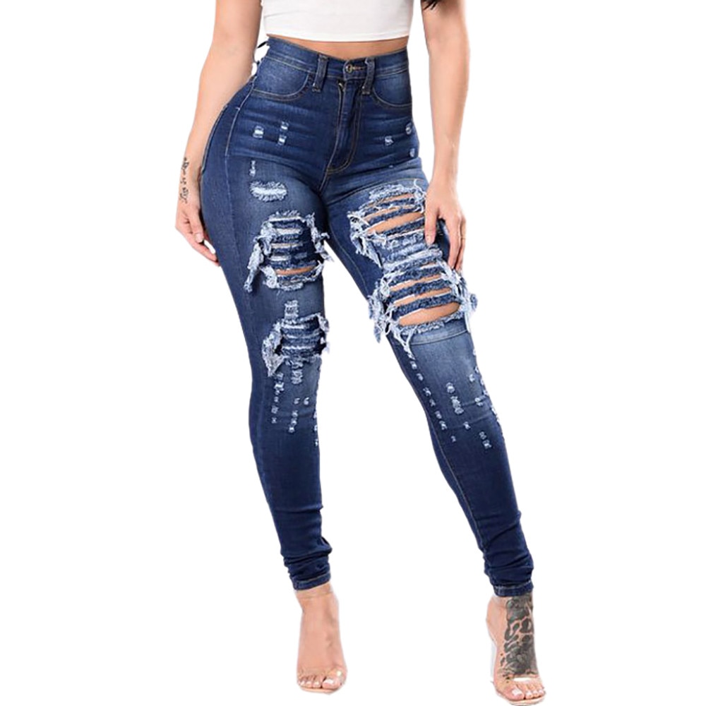 Womens ripped jeans pants